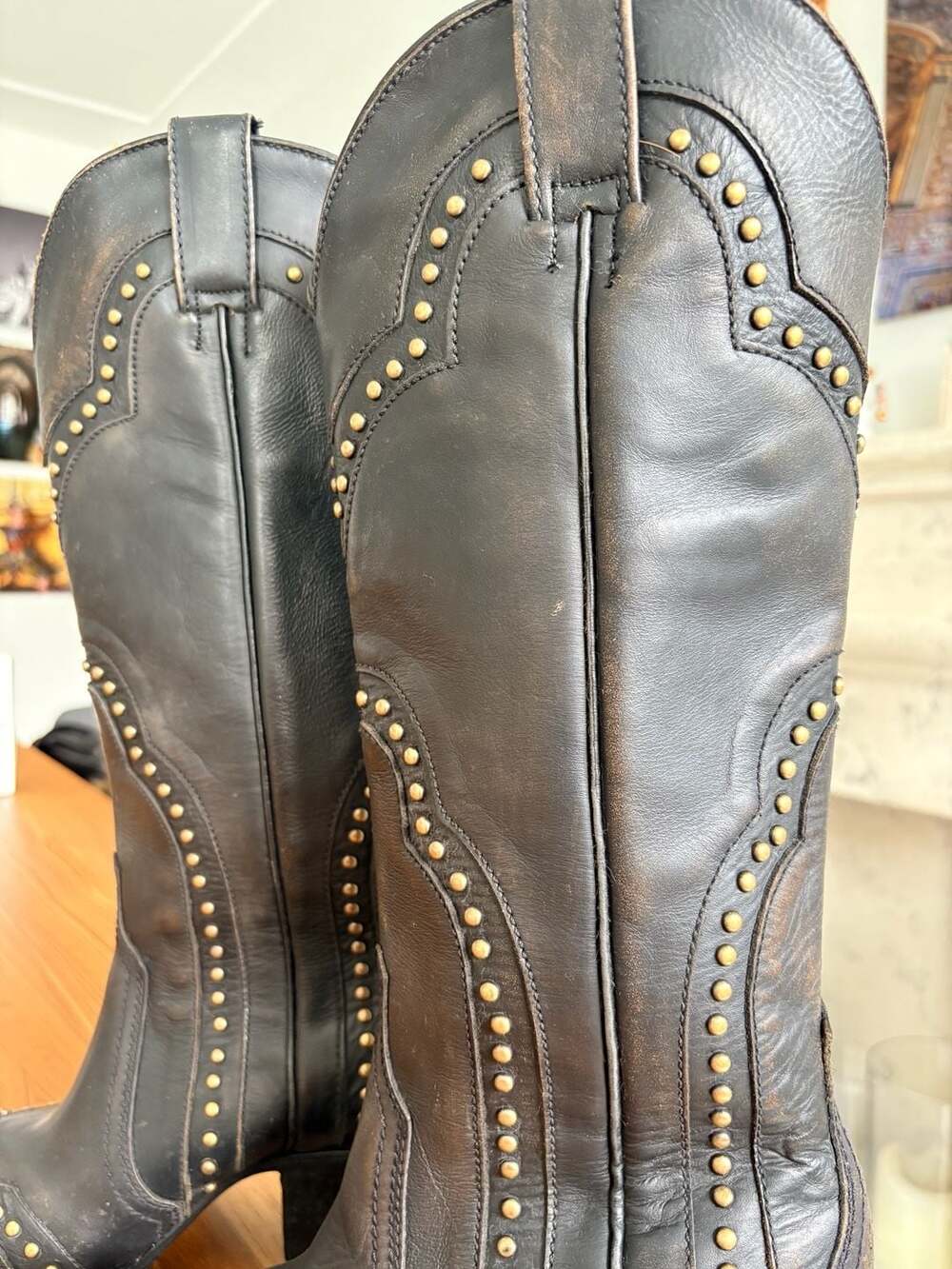 Miranda Lambert Idyllwind Black Distressed Cowgirl Boots Ladies size 6.5 B - Picture 9 of 11